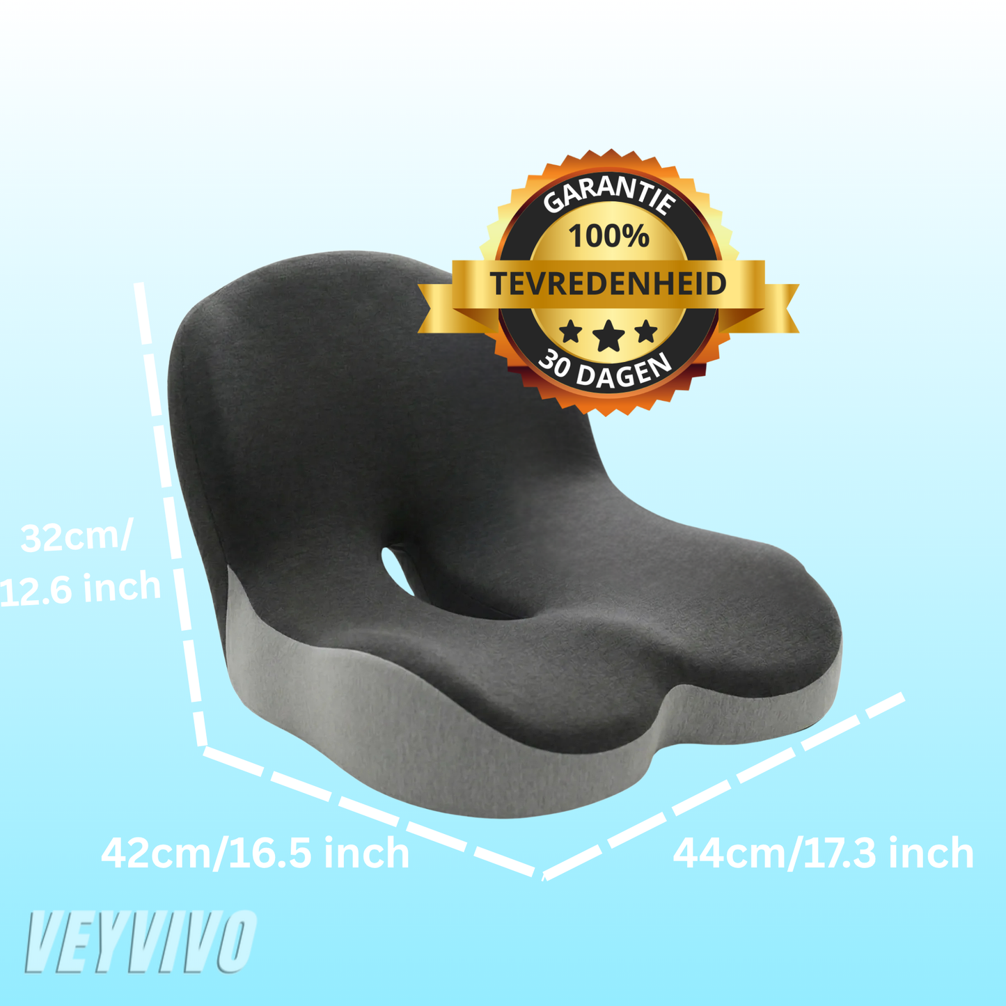 VEVIYO ComfortSeat™ – Verlicht Rug-, Heup- en Stuitpijn bij Langdurig Zitten