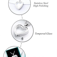 Heartfelt Remembrance: Stainless Steel Heart-Shaped Cremation Pendant