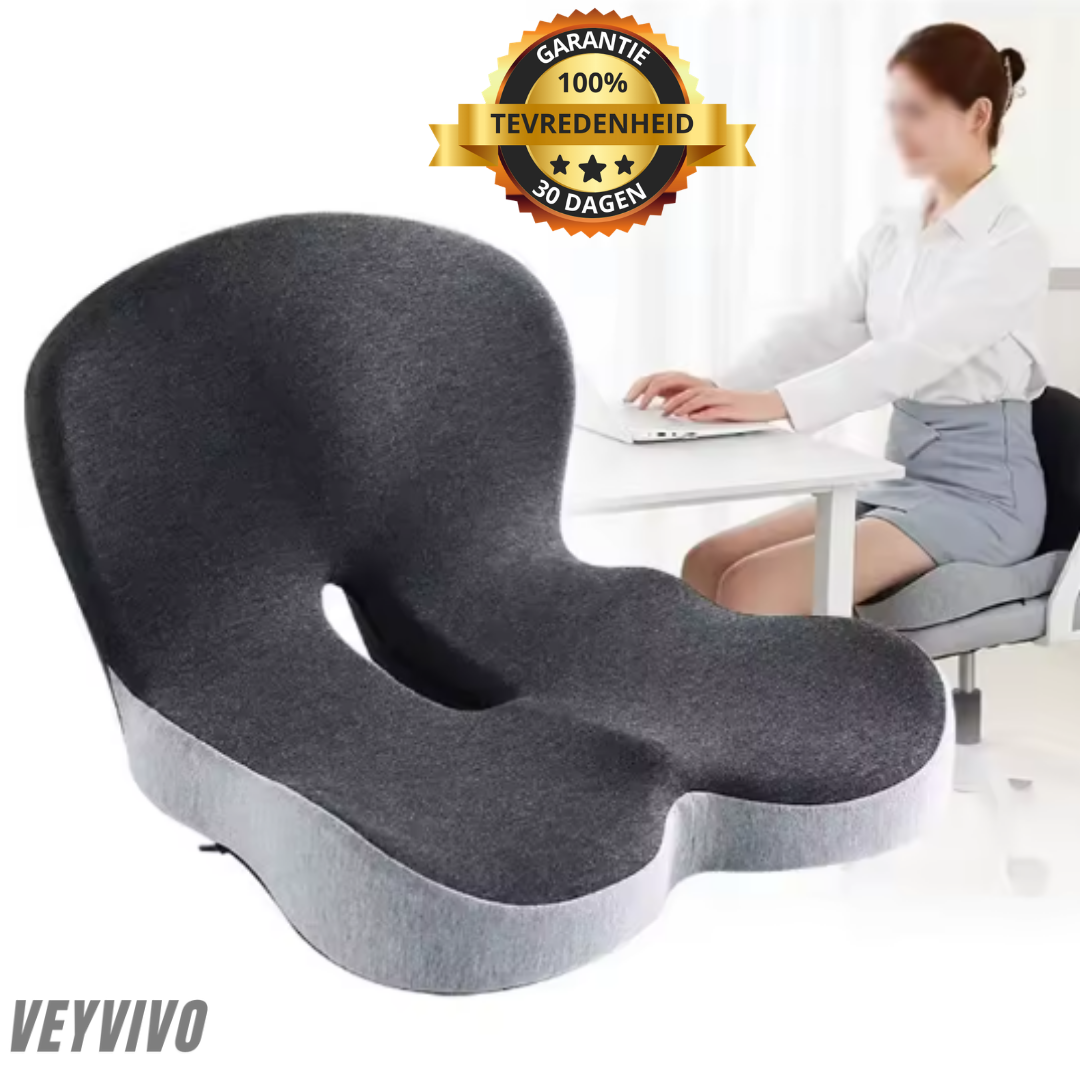 VEVIYO ComfortSeat™ – Verlicht Rug-, Heup- en Stuitpijn bij Langdurig Zitten
